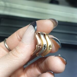 Three Tone 14k gold ring